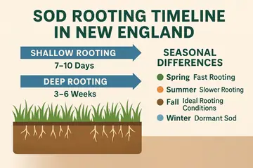 How long does sod take to root in New England? 