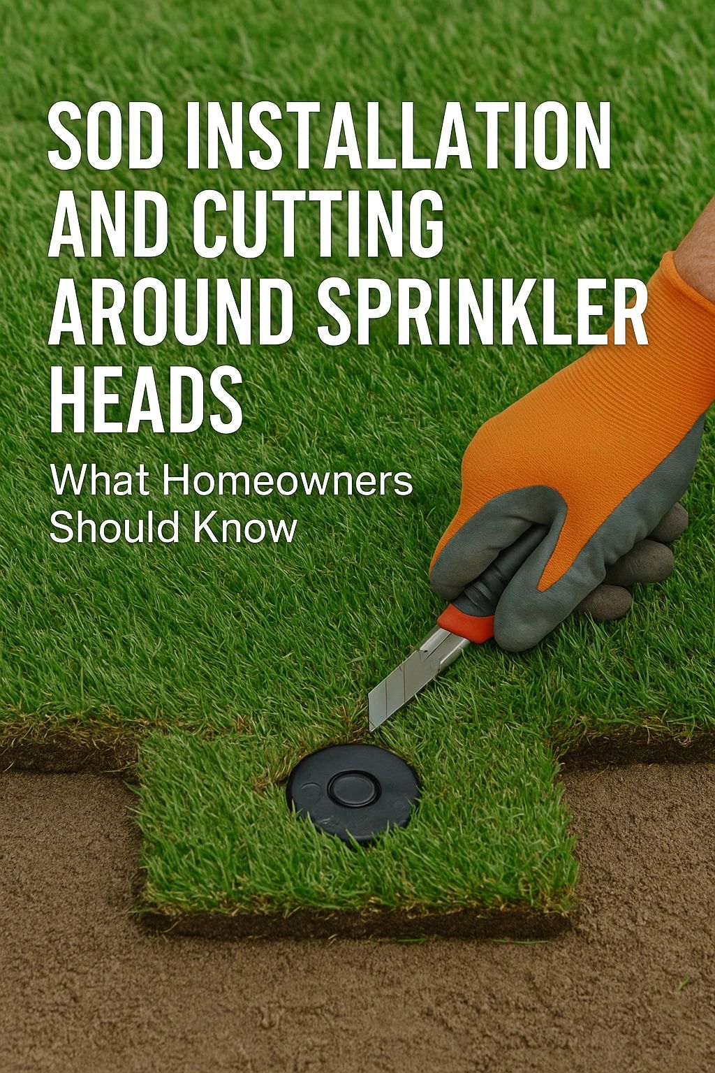 Sod Installation and Cutting Around Sprinkler Heads