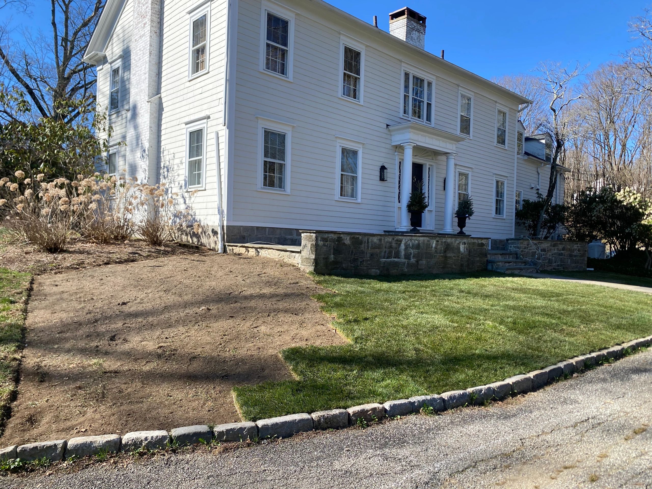 1,000 Square Foot Sod Prep and Installation in Wilton, CT
