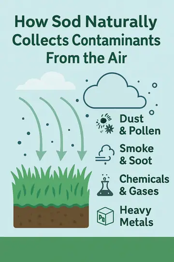 How Sod Naturally Collects Contaminants From the Air