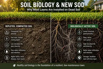 Soil Biology & New Sod: Why Most Lawns Are Installed on Dead Soil