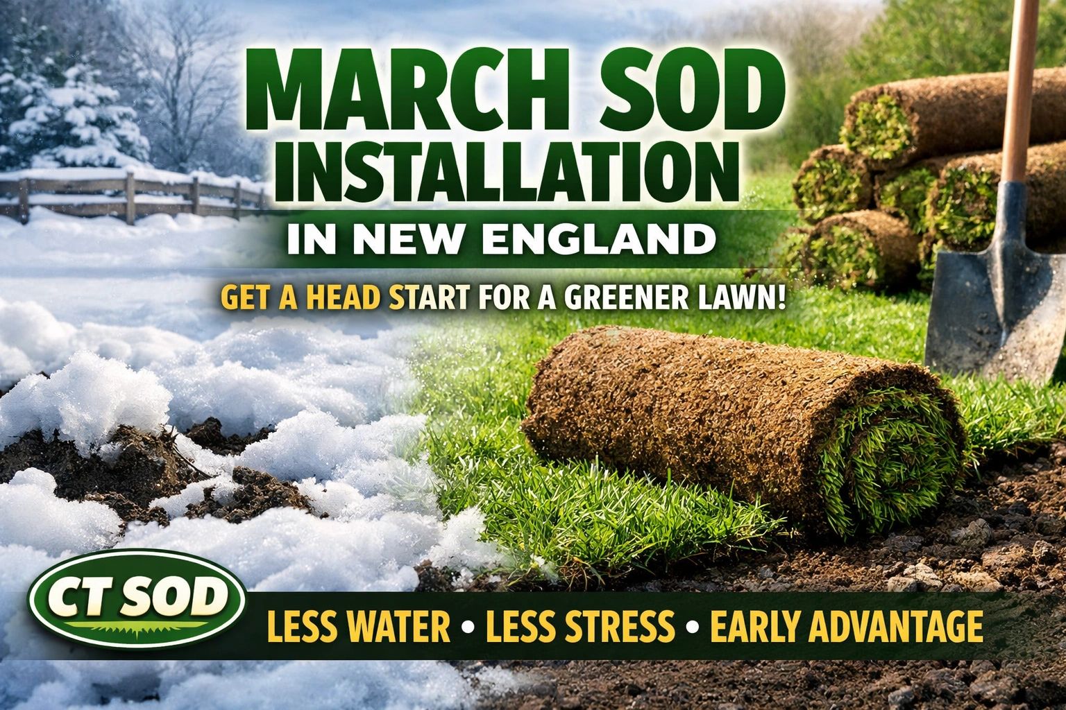 MARCH SOD INSTALLATION IN NEW ENGLAND: BENEFITS OF AN EARLY START