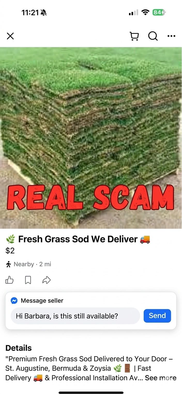 The Sod Delivery Scam: How It Works and How to Stop It