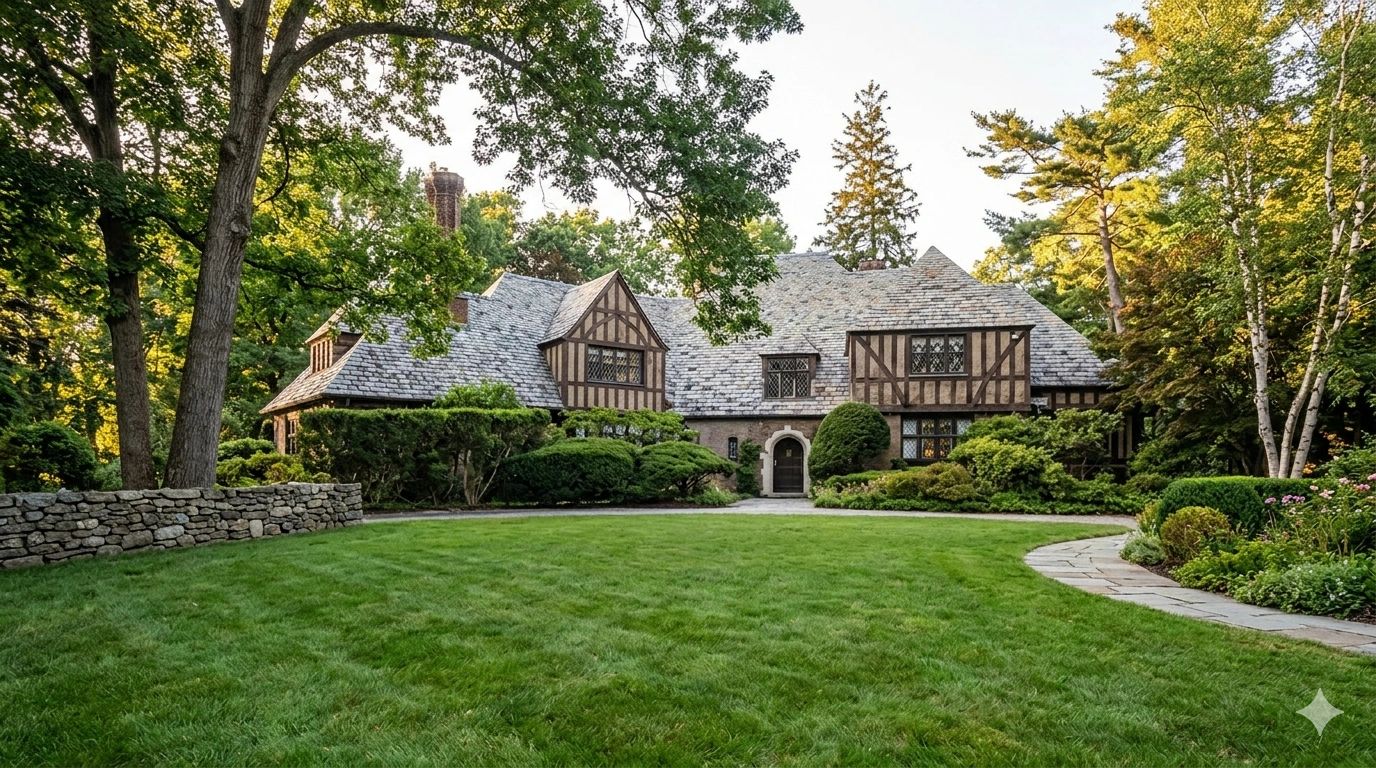 Premium sod lawn on a Lower Westchester Sound Shore estate
