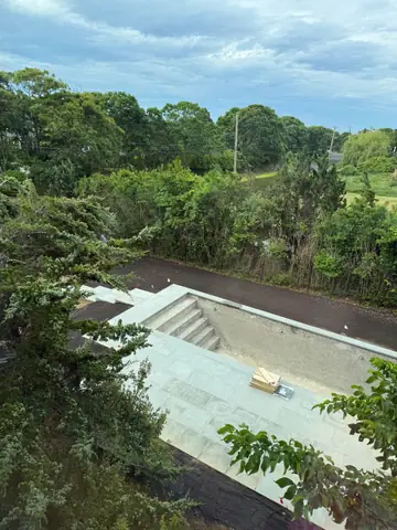 Tall Fescue Sod Around a Pool in Montauk, NY: 3,000 Sq Ft