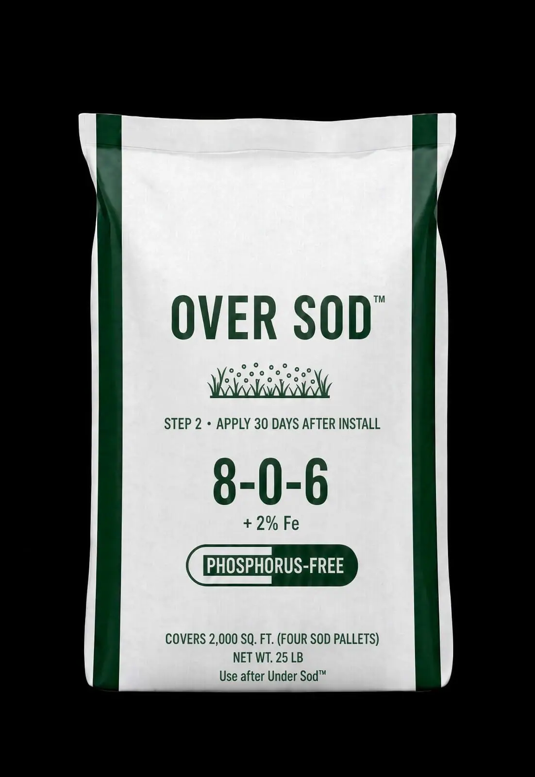 OVER SOD™ fertilizer bag for surface application 30 days after sod installation