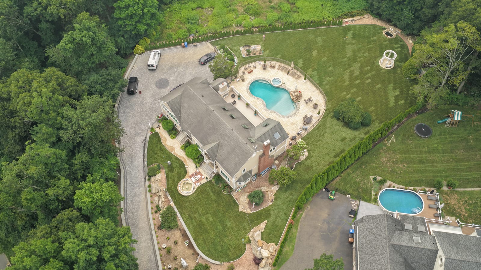 17,000 Sq Ft of Sod Around a New Pool in Shelton, CT