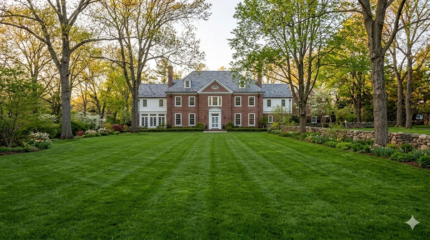 Estate sod lawn in West Hartford / Farmington Valley CT