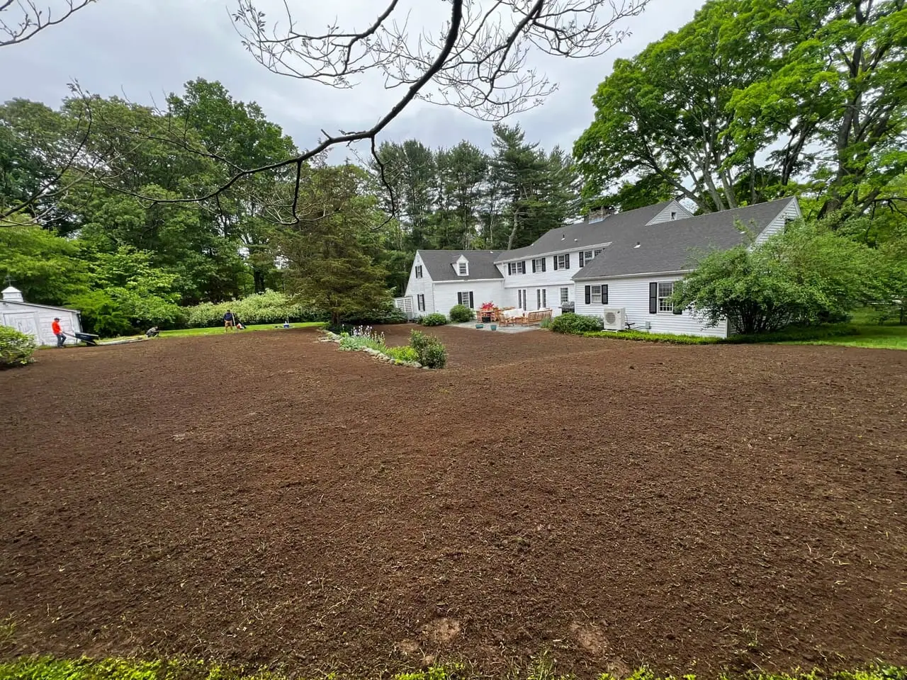 Walkthrough of the finished 6,000 sqft prep in Westbrook, CT — tilled, hand-raked, debris cleared, and staged for next-day sod